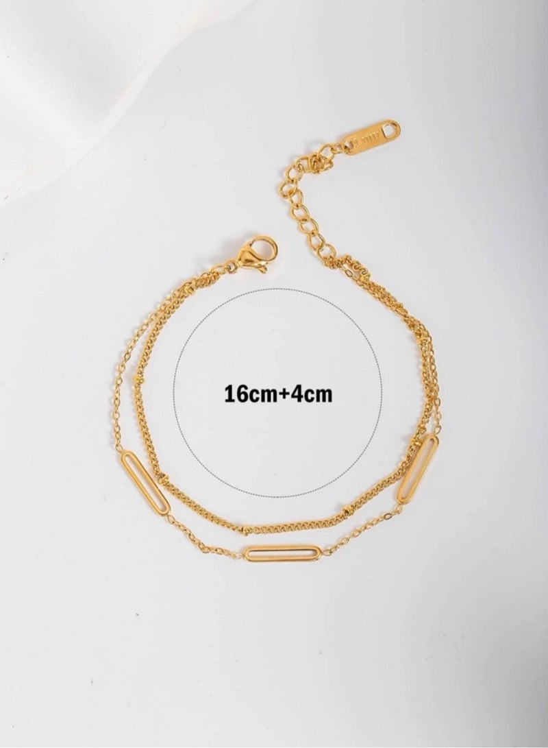 Elegant Gold Plated Stainless Steel Bracelet For Women - Image 4